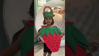 How to make strawberry dress for fancy dress competition, diy dress,  fancy Dress idea, under 32rs