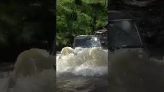 Land Rover Defender Water crossing.