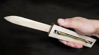 Как Сделать Выкидной Нож Своими Руками Из Дерева 🗡