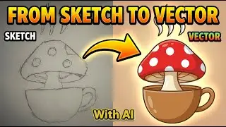 Turn Any Sketch Into a Clean Vector (NO Tracing!) | AI Sketch to Vector Tutorial