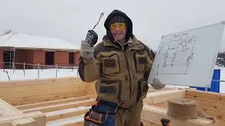 Технология строительства домов из бруса  Уровень  Рулетка 1