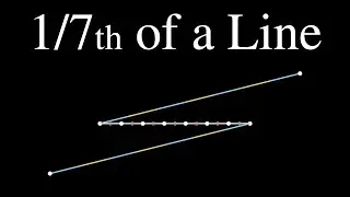 Dividing a Line into Seven Equal Segments (visual proof; straightedge and compass)