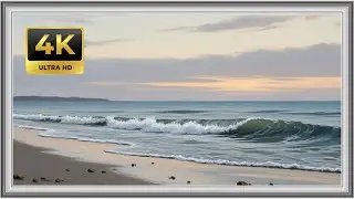 Coastal Calm at First Light | Elegant TV Wallpaper Art for Modern Spaces