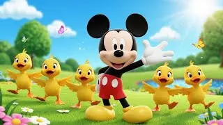 Mickey Mouse and Five Ducks Walking Adventure 🐭🦆 | Cartoon Story for Kids