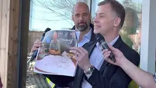 Invigning ICA Supermarket Westerlund Enköping med rundvandring i butiken 19 april 2023 kl 10