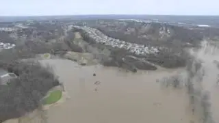 Arnold Missouri Record Flooding from the Meremac - 12-30-15 Drone Footage
