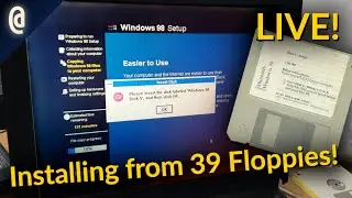 STREAM: Installing Windows 98 From Floppies On My Thinkpad 380D!