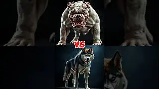 Pitbull vs Husky Dog Fight 👿💪|| Pitbull winner | Pitbull Power