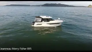 Jeanneau Merry Fisher 895 drone footage and boat test with commentary