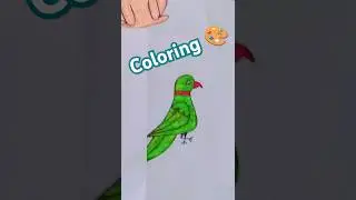 Coloring by kids 🎨#new #art #explore #school #birds #drawing #coloring #ytshorts #shorts #trending