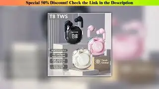 Hot Picks T8 PRO Tws Bluetooth Earbuds Transparent with LED Digital Display Wireless In-Ear Earphon