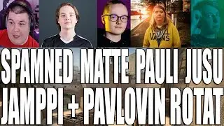 CSGO MATSI | JAMPPI + PAVLOVIN ROTAT VS SPAMNED, MATTEPLAYS, JUSU, PAULIN PELIVIDEOT