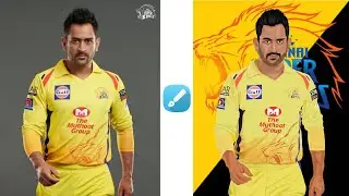 MS Dhoni | Vector Art | CSK | Thala Dhoni | Captain Cool | Infinite Design | Vector Illustration |