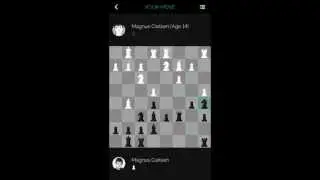 Магнус Карлсен против самого себя в 14 лет в приложении Play Magnus