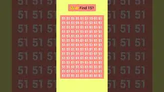 Find 15? Test your brain #iq #gk #gktest #iqtest #braintest #focus