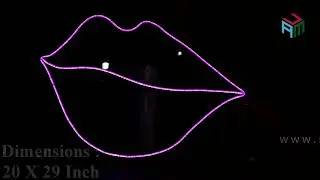 Purple Lips Neon Lights for Bars and Restaurant | Unique Ads Media