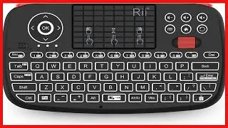 Upgrade Rii i4 Mini Bluetooth Keyboard with Touchpad, Blacklit Portable Wireless Keyboard