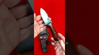 Bushcraft Compact Scout Sheath And Knife #knifemaking #leatherwork