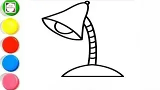 How to draw a cute beautiful table lamp ￼Drawing & Coloring For Kids and Toddlers_ Child Art