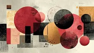 Abstract aesthetic circles, lines and dots. 1 hour 4K TV Wall Art screensaver.