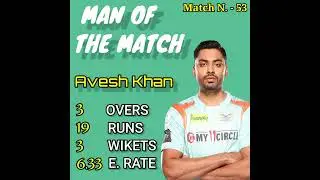 match n 53 man of the match, ipl highlight, ipl live, #ipl, #cricket, #shorts