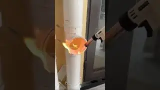 the process of connecting the middle of the large pipe channel in the side yard of the house #shorts