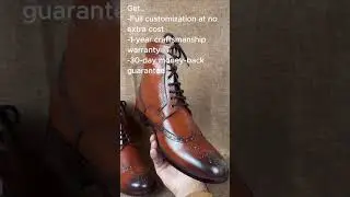 Handcrafted Men's Brown Wingtip Brogue Leather Boots for business-casual looks