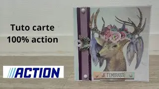 Tuto carte action avec un vieux luxe paper block#diy #scrap #tuto #scrapbooking