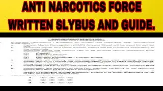 Anti Narcotics Force (ANF) written test syllabus | Guidelines for Anf written Test