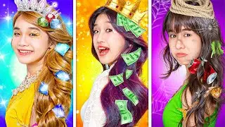 Poor Vs Rich Vs Giga Rich Girl At The Ball! Poor Girl Become A Beauty Princess