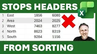 Stop Headers Sorting With Your Data in Excel