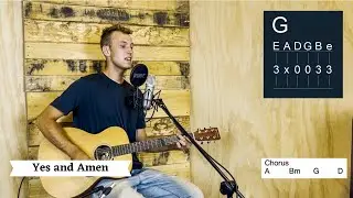 Yes and Amen Acoustic Play Through With Guitar Chords - Isaac Roche