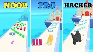 Noob vs Pro vs Hacker in Animal Clash