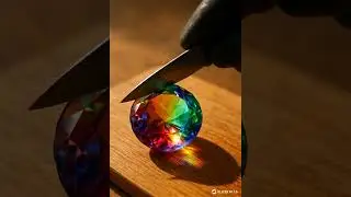 Rainbow Amethyst Cutting 💎🔪 (ASMR) #ai #asmr #rainbowamethyst #rainbowasmr
