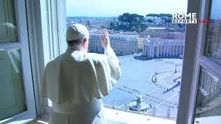 Pope returns to pray Regina Coeli from his window in St. Peter's Square