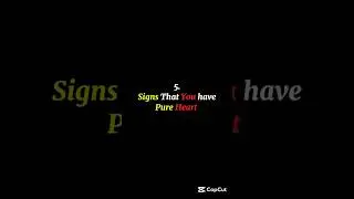 5 signs that you have pure heart ❤️#ytshorts #trendingshorts #fyp