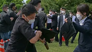 安倍元首相銃撃受け要人警護を訓練　兵庫県警、１１月の海づくり大会に備え　県立明石公園