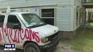 Family wakes to find racist graffiti on home