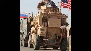 Two of the world's most powerful armies meet🥶 #usa #russia #military #syria #army #viralvideo #viral