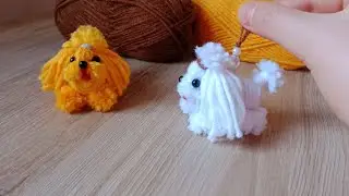 #DogDIY #YarnDog #chien Petit chien tr&egrave;s mignon facile -DIY The Cutest Little dog using yarn