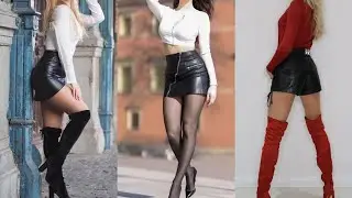 Tremendous and stylish office wear leather skirts and latest leather outfits ideas