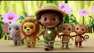 Canci&oacute;n infantil de la jungla 🌴 | Canci&oacute;n divertida para ni&ntilde;os🎵