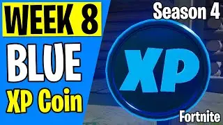 WEEK 8 - ALL Blue XP Coin Locations - Fortnite Season 4