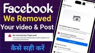 facebook Video Removed | We removed your Page's postYour post was removed because it goes