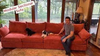 Модульный секционный диван ABCASA 134 дюйма, большой, терракотовый