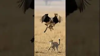 Cheetah Mom vs Eagle &ndash; Epic Battle to Save Her Cub! 🐆🦅🔥#viral