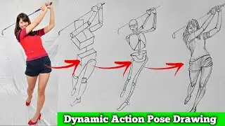 How to Draw a Dynamic Action pose: step by step for beginners