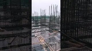 Slab beam steel binding work progress #civil #construction #trending #yt #viral #steel