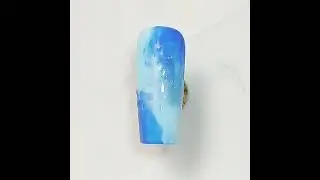 Marble & Sea Turtle Nail Art🌊
