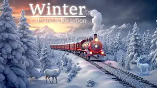 BEAUTIFUL WINTER JANUARY ❄️ Snowy Winter with Soft Piano Music for Stress Relief, Sleep & Relax